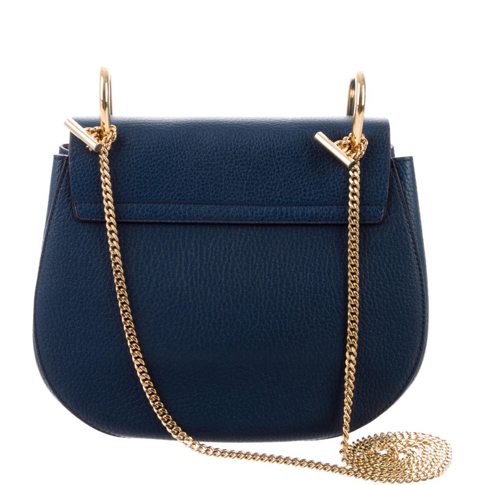 CHLOE Navy Medium Drew Bag - Picture 3 of 14